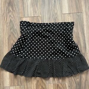 Black Polka Dot Women's Skirt